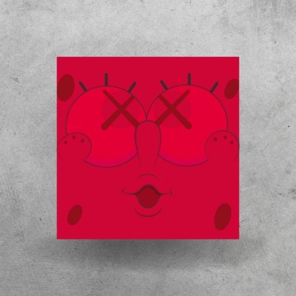 Kaws Spongebob Red